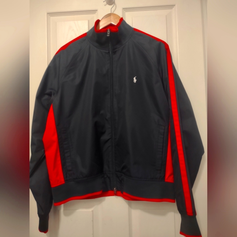 Polo by Ralph Lauren Navy and Red Large Waterproof Bomber Jacket